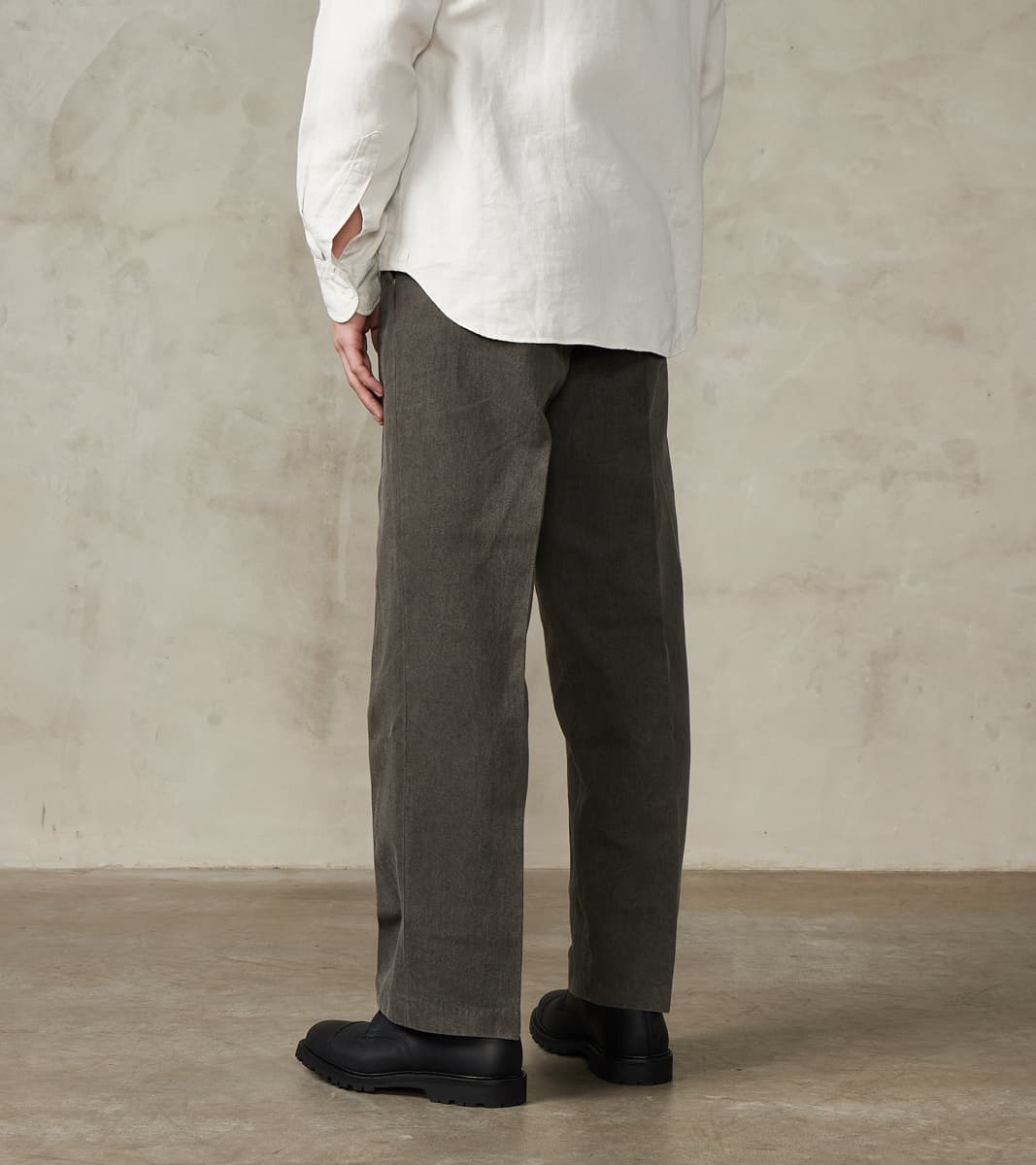 Lot. 221 Field Trousers - Cotton Washi Twill - Sumi Dyed Charcoal