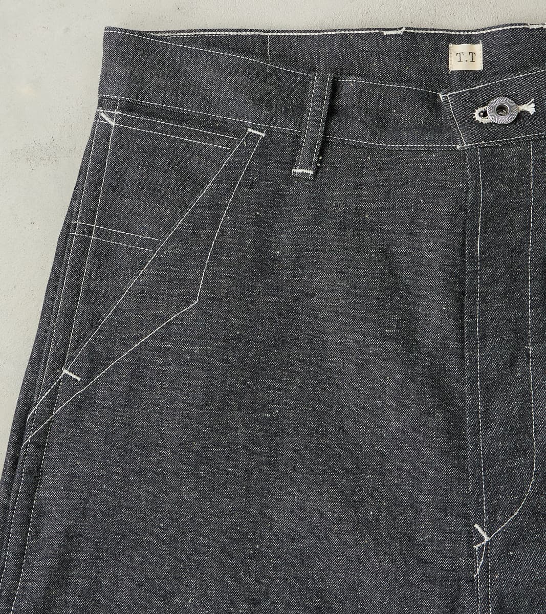 Lot. 717 Denim Painter Pants - Wide Straight - Raw Green Cast Indigo