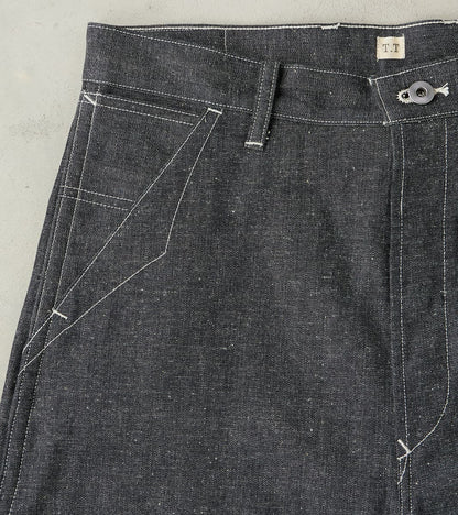 Lot. 717 Denim Painter Pants - Wide Straight - Raw Green Cast Indigo