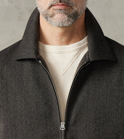 Lot. 306 Cossack Jacket - Serge Twill Wool - Melange Charcoal
