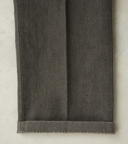 Lot. 221 Field Trousers - Cotton Washi Twill - Sumi Dyed Charcoal