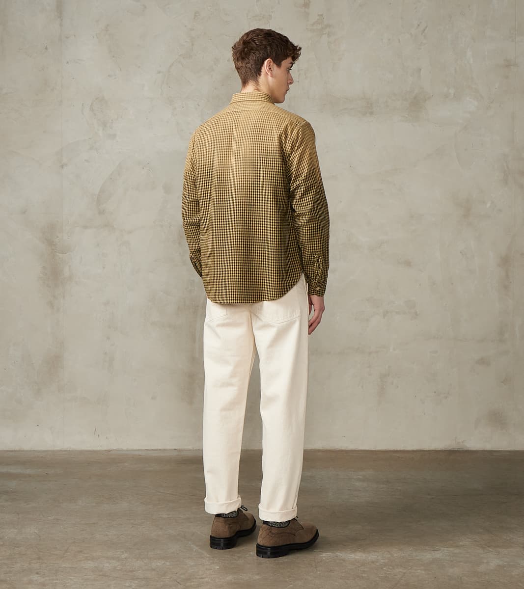 Lot. 117 Work Shirt - Amundsen Dobby Check - Faded Beige