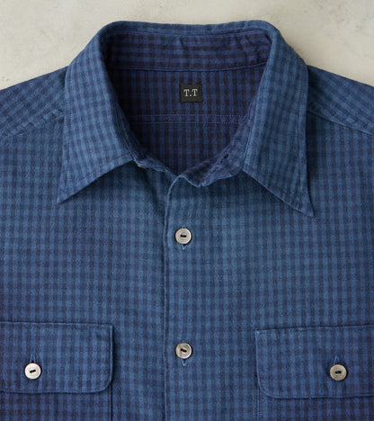 Lot. 117 Work Shirt - Amundsen Dobby Check - Faded Navy