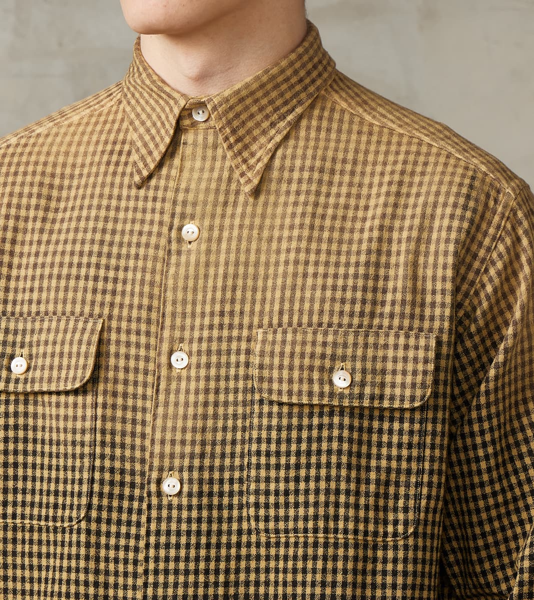 Lot. 117 Work Shirt - Amundsen Dobby Check - Faded Beige