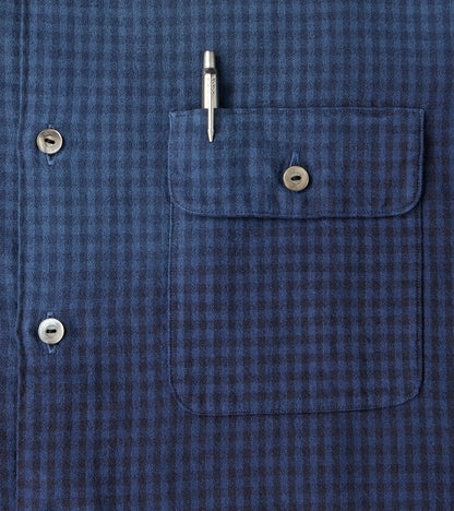 Lot. 117 Work Shirt - Amundsen Dobby Check - Faded Navy
