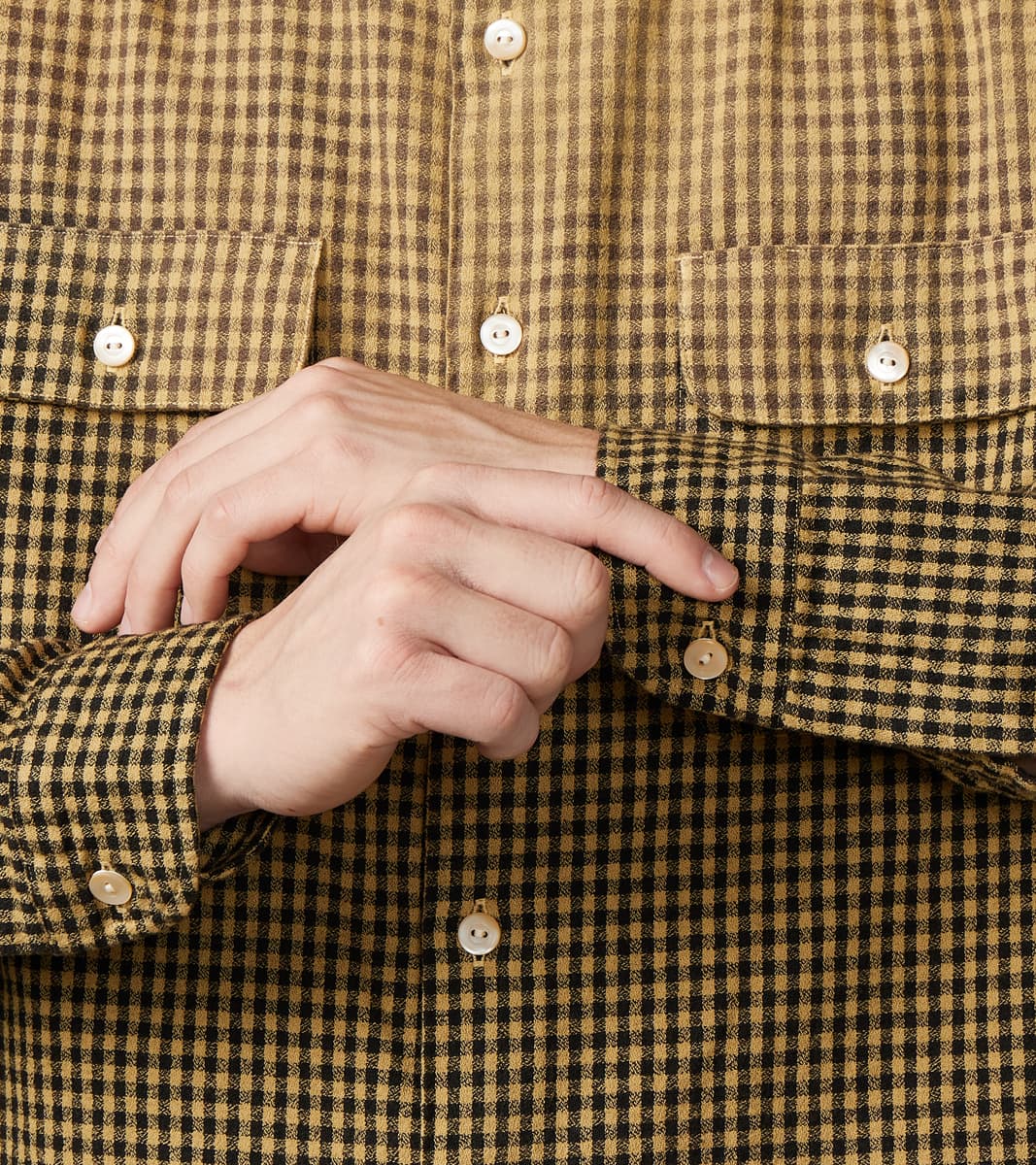 Lot. 117 Work Shirt - Amundsen Dobby Check - Faded Beige