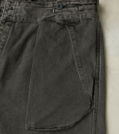 Lot. 223 British Work Trousers - Chino Cloth - Sumi Dyed Charcoal