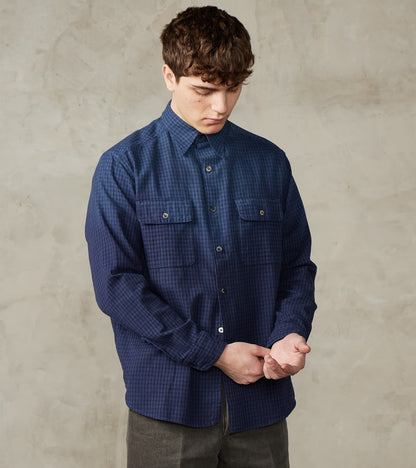 Lot. 117 Work Shirt - Amundsen Dobby Check - Faded Navy