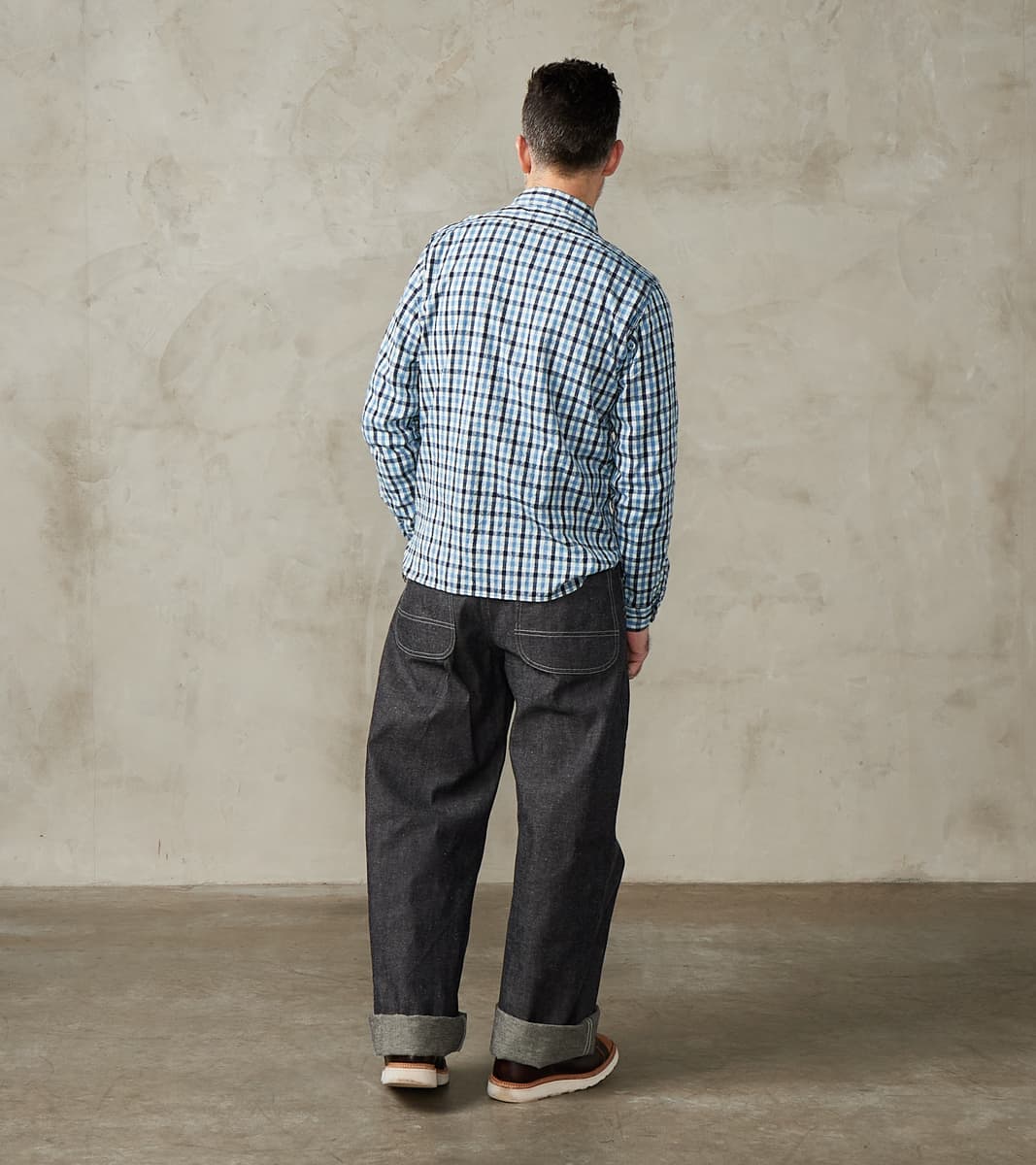 Lot. 717 Denim Painter Pants - Wide Straight - Raw Green Cast Indigo