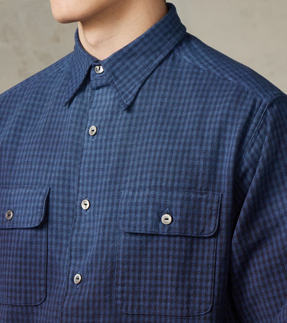 Lot. 117 Work Shirt - Amundsen Dobby Check - Faded Navy