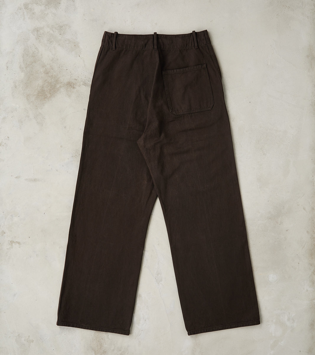 Lot. 223 British Work Trousers - Chino Cloth - Mud Dyed Brown