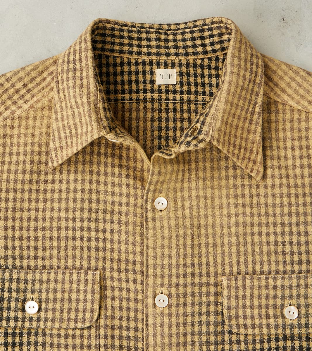 Lot. 117 Work Shirt - Amundsen Dobby Check - Faded Beige