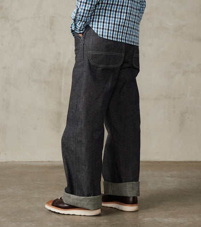 Lot. 717 Denim Painter Pants - Wide Straight - Raw Green Cast Indigo
