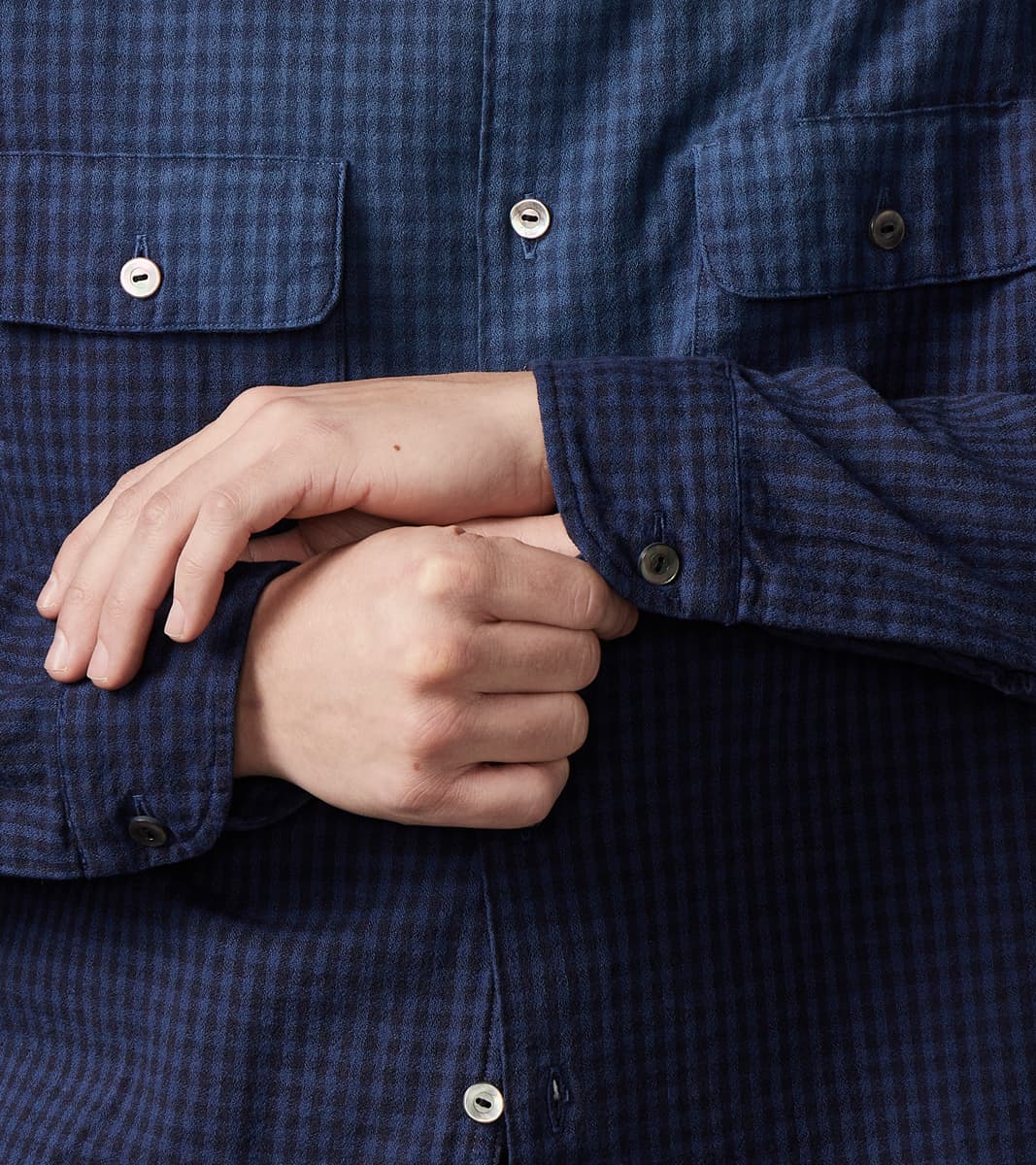 Lot. 117 Work Shirt - Amundsen Dobby Check - Faded Navy