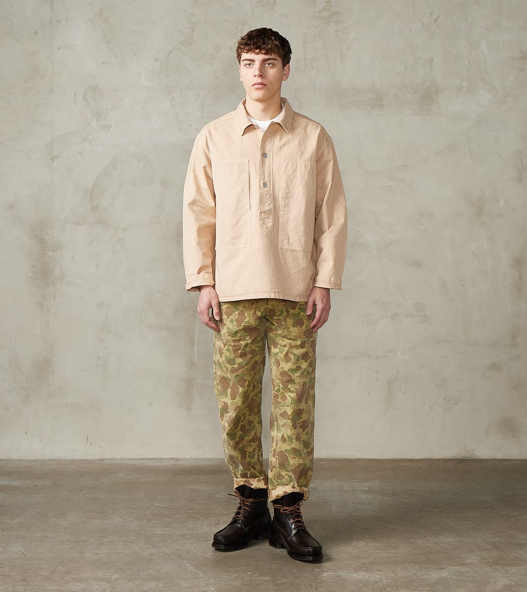 Lot. 326 US Army M-35 Pullover - Chino Cloth - Yakusugi Dyed Beige