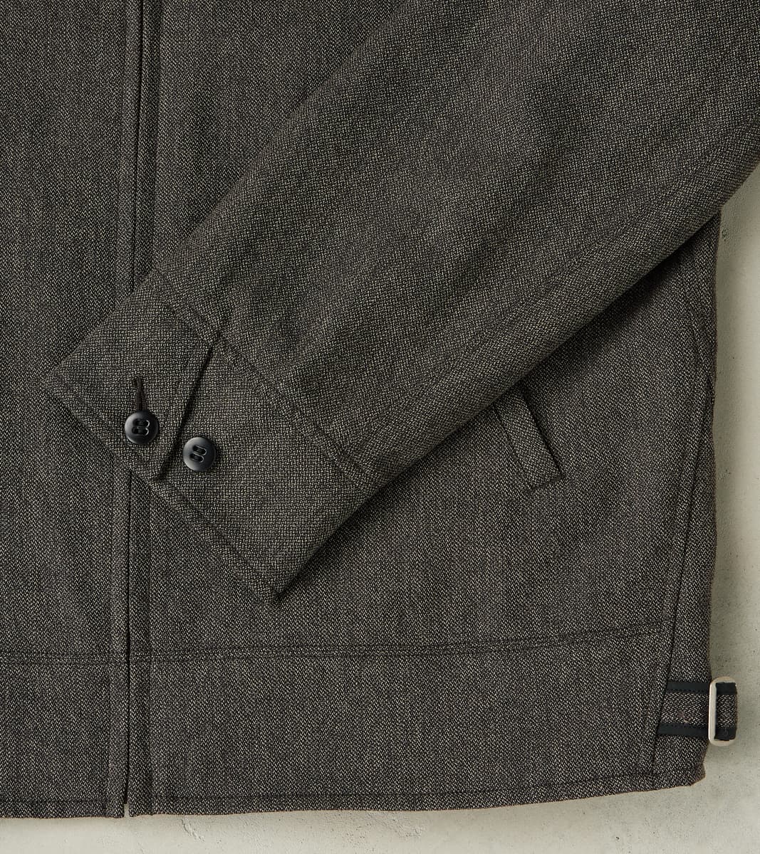 Lot. 306 Cossack Jacket - Serge Twill Wool - Melange Charcoal