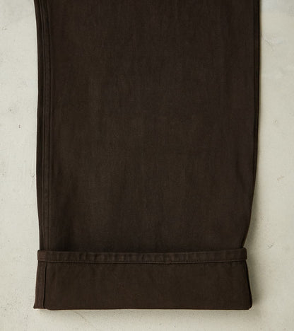 Lot. 223 British Work Trousers - Chino Cloth - Mud Dyed Brown