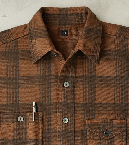 Lot. 111 Work Shirt - Printed Check Twill Flannel - Brown