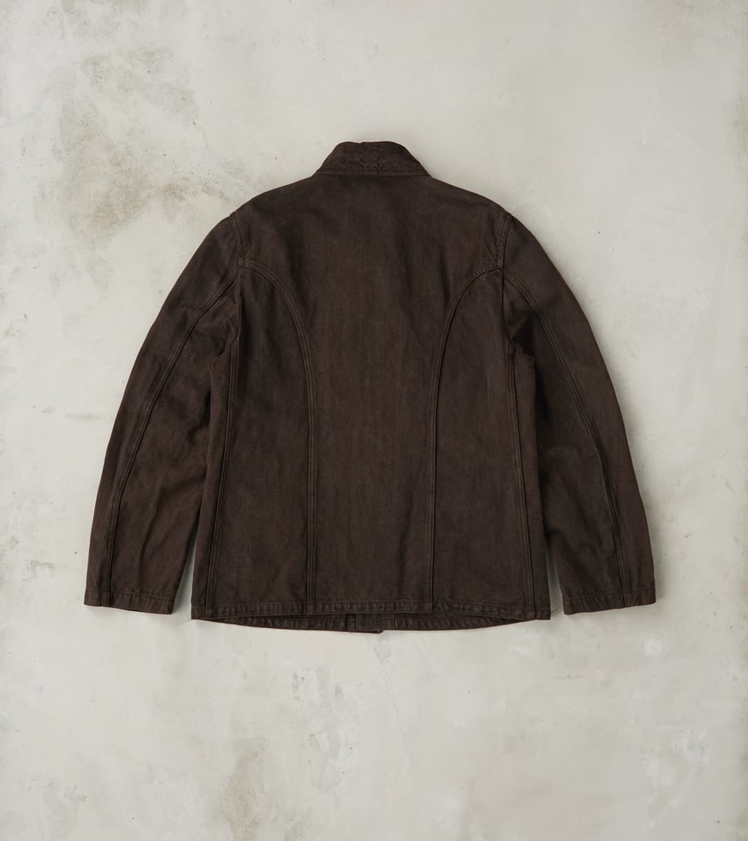 Lot. 327 Modified Shawl Collar Jacket - Cotton Washi Twill - Mud Dyed Brown