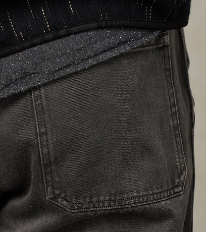 Lot. 223 British Work Trousers - Chino Cloth - Sumi Dyed Charcoal