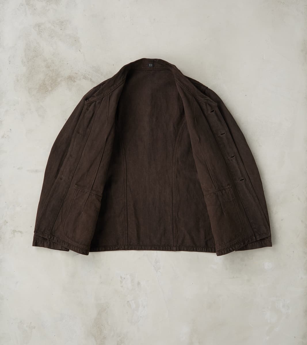 Lot. 327 Modified Shawl Collar Jacket - Cotton Washi Twill - Mud Dyed Brown