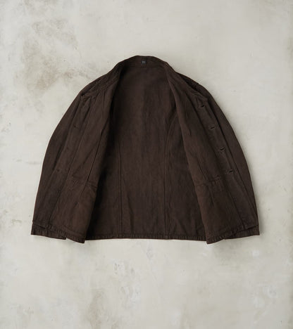 Lot. 327 Modified Shawl Collar Jacket - Cotton Washi Twill - Mud Dyed Brown