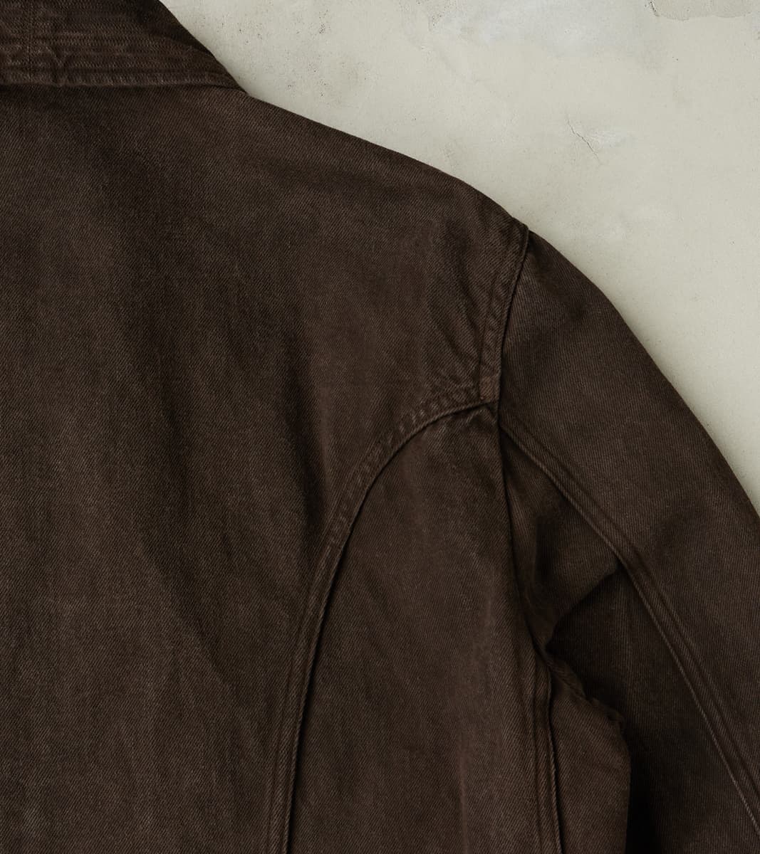 Lot. 327 Modified Shawl Collar Jacket - Cotton Washi Twill - Mud Dyed Brown