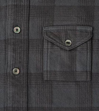 Lot. 111 Work Shirt - Printed Check Twill Flannel - Charcoal