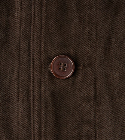 Lot. 327 Modified Shawl Collar Jacket - Cotton Washi Twill - Mud Dyed Brown