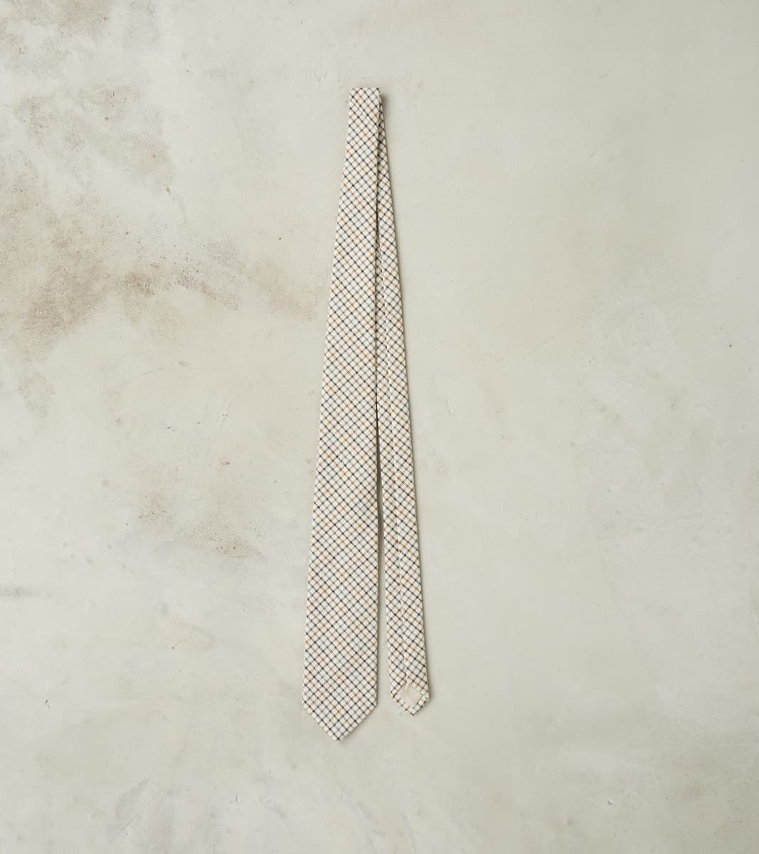 ts(s) Neck Tie - Smoky Plaid Cotton Twill Cloth - Tattersall