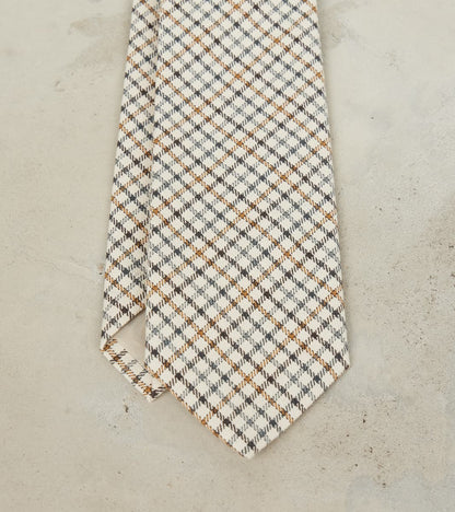 Neck Tie - Smoky Plaid Cotton Twill Cloth - Tattersall
