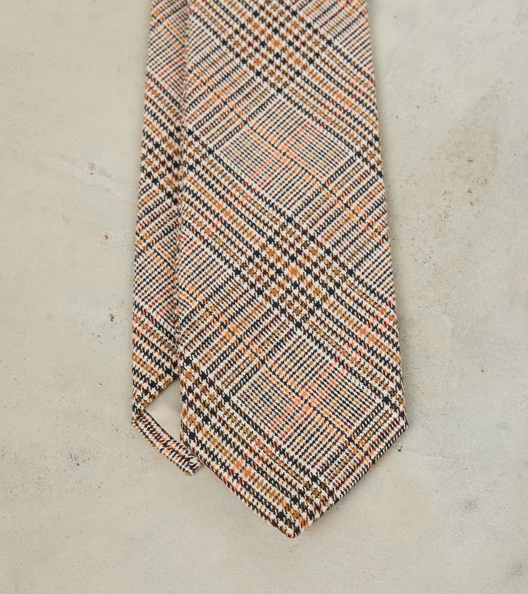 Neck Tie - Smoky Plaid Cotton Twill Cloth - Glenplaid
