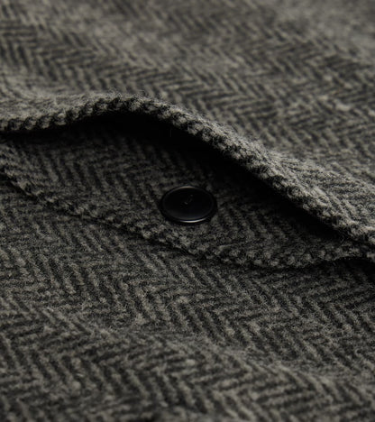 Lot. 405 Atelier Coat - Herringbone Tweed - Sumi Dyed Black