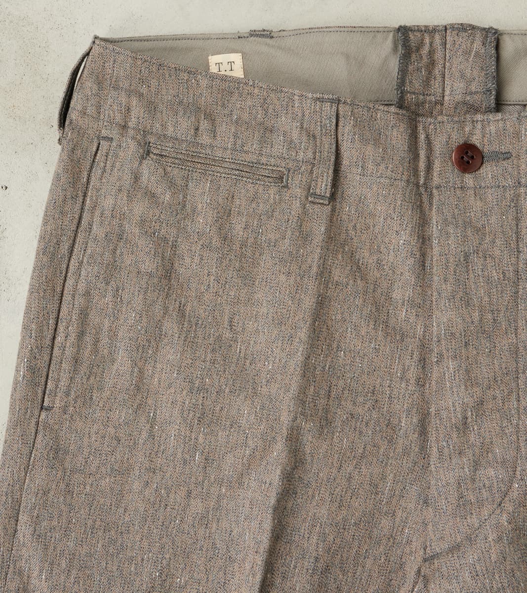 Lot. 221 Field Trousers - Kemonogasuri Cotton Twill - Melange Charcoal