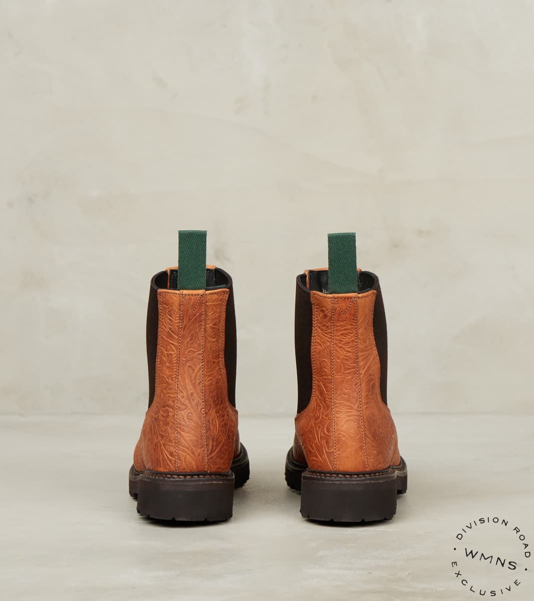 WMNs Paula Chelsea Nomad Boot - Horween Chestnut Floral Dublin