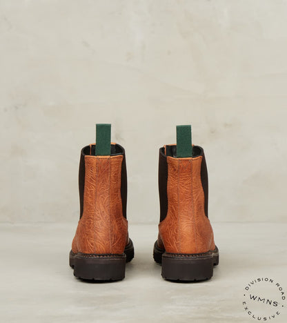 WMNs Paula Chelsea Nomad Boot - Horween Chestnut Floral Dublin