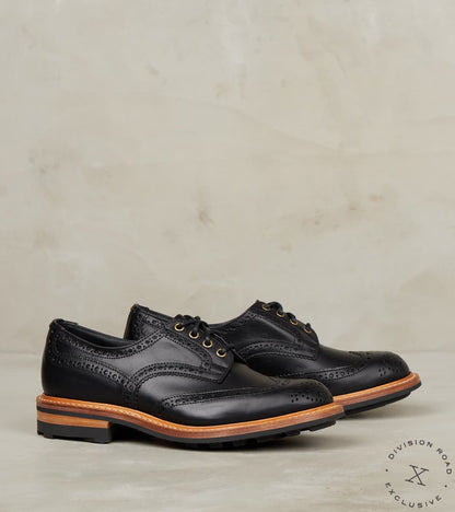 Tricker's x Division Road Bourton Brogue Derby - 4444 - Ridgeway - Horween Black …