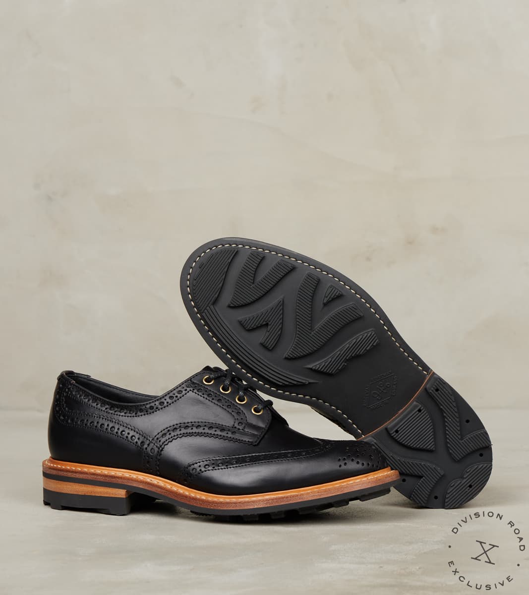 Bourton Brogue Derby - 4444 - Ridgeway - Horween Black CXL