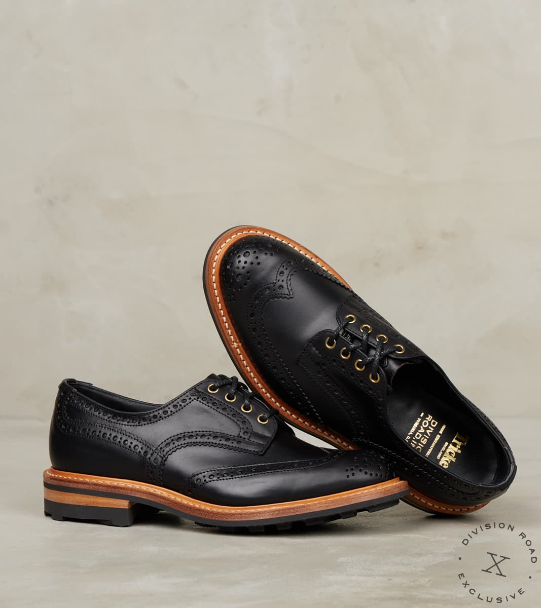Bourton Brogue Derby - 4444 - Ridgeway - Horween Black CXL