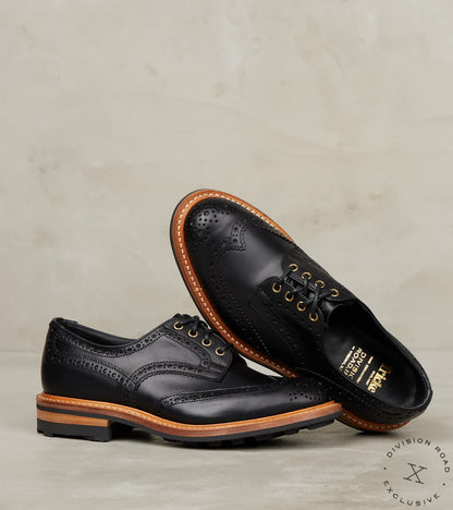 Bourton Brogue Derby - 4444 - Ridgeway - Horween Black CXL