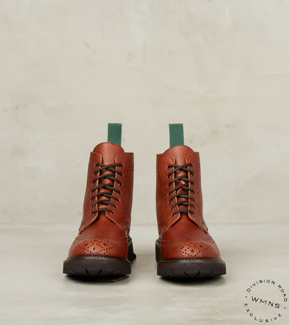 WMNs Stephy Brogue Nomad Boot - Horween Sienna Pioneer Hatch Grain