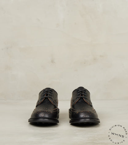 WMNs Anne Brogue City Derby - Horween Black Floral CXL
