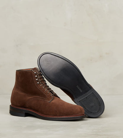 Navvy Boot - 1940 - Leather - CF Stead Sepia Janus Calf Suede