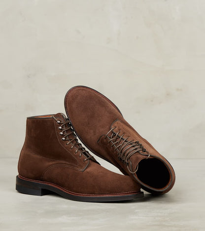 Navvy Boot - 1940 - Leather - CF Stead Sepia Janus Calf Suede
