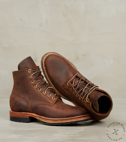 MP Sherman - 5050 - Split Commando - CF Stead Urban Brown Re-Tan Waxed Kudu