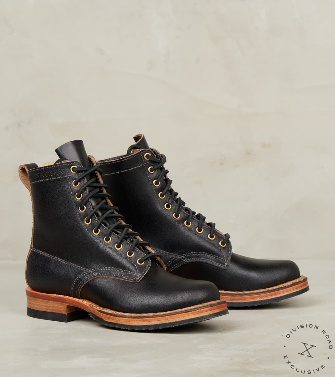 White's x DR Semi-Dress 375 - 55 - Half Comp - Horween Black Waxed Fle…