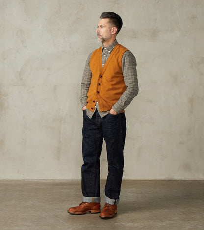 William Lockie x Division Road Oxford Camelhair Vest - Ochre