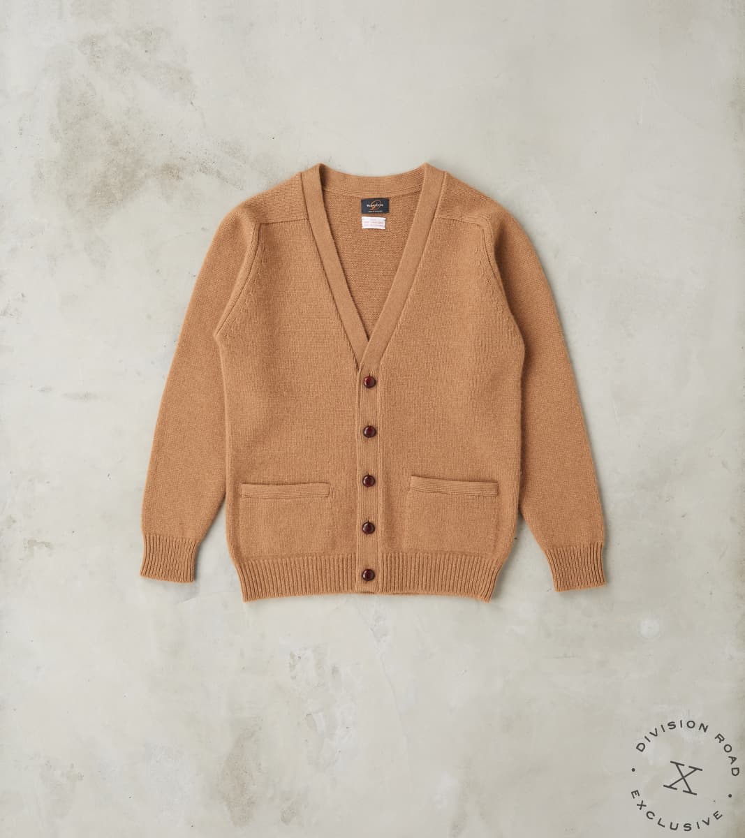 William Lockie x Division Road Berkshire Camelhair Cardigan - Natural