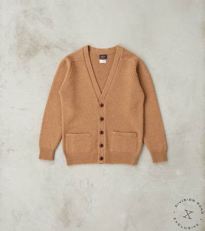 William Lockie x Division Road Berkshire Camelhair Cardigan - Natural