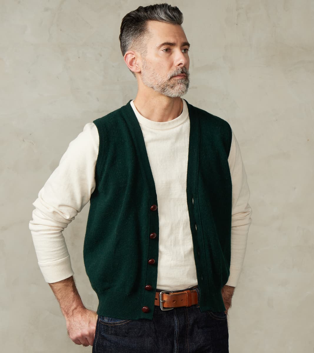 Oxford Camelhair Vest - Ivy